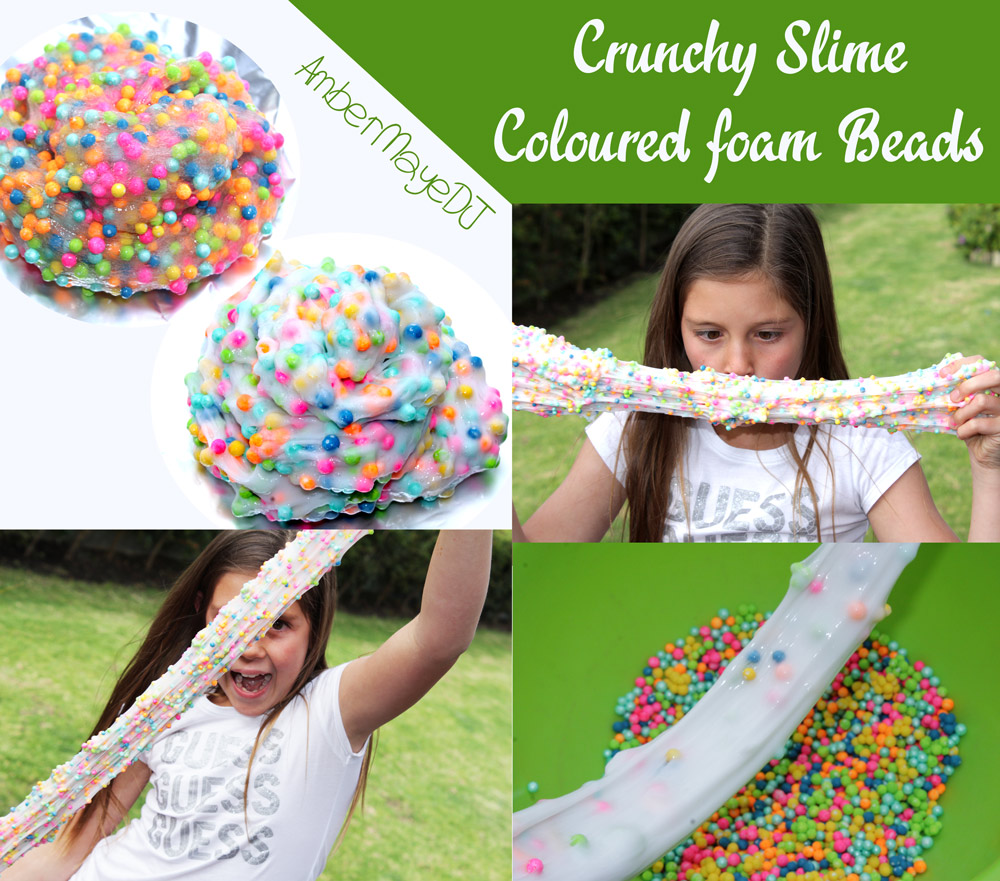 how to colour foam beads for slime