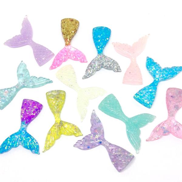 6oz Mermaid Birthday Party *SWEET* Scented Fluffy Butter Slime FIMO Slices & Glitter Handmade Slime ASMR + Mermaid Tail Charm Homemade in USA by Savv.Slimes BLUE - PINK - PURPLE