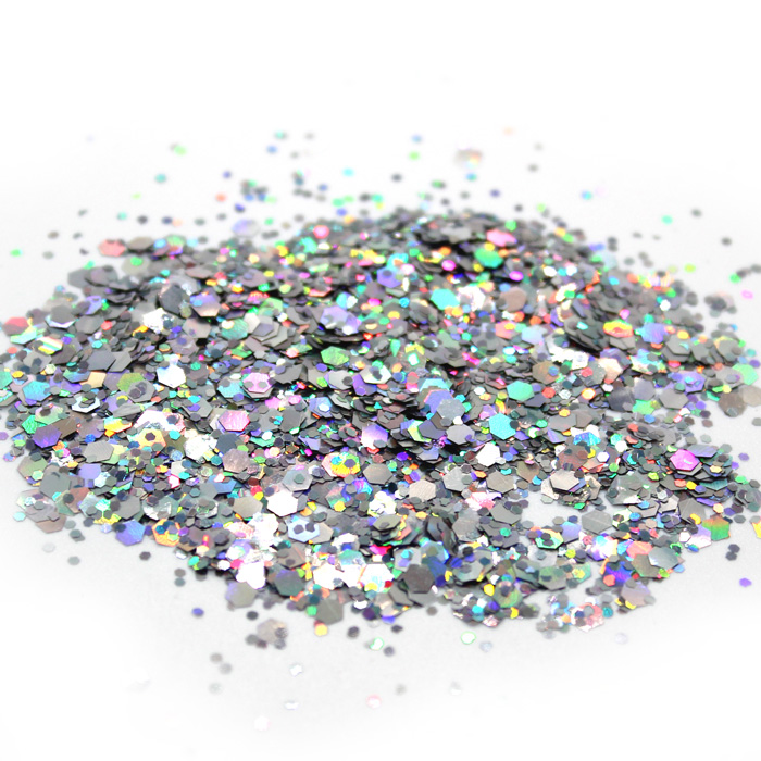 Silver Glitter confetti