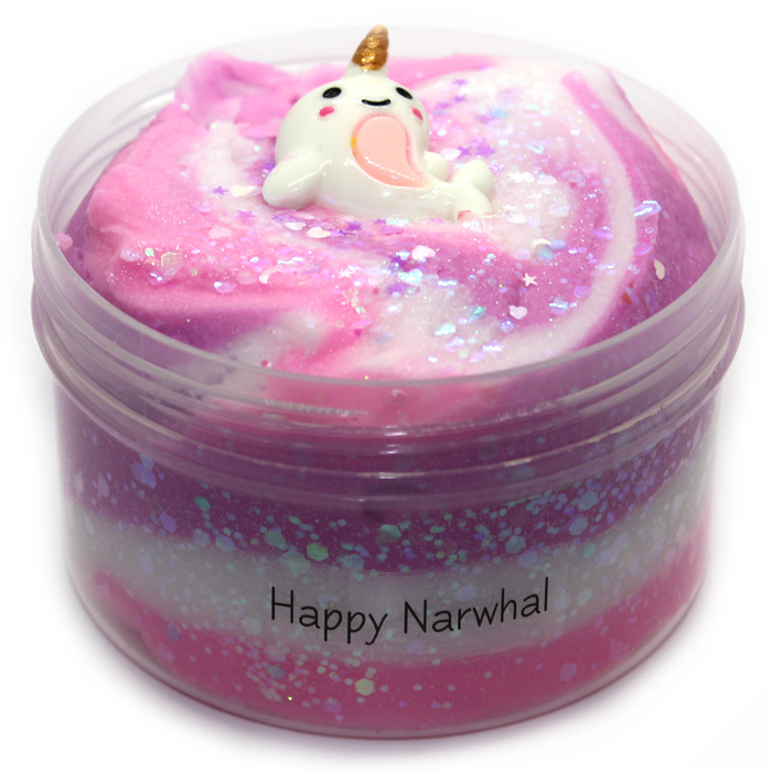 Happy Narwhal Icing Slime