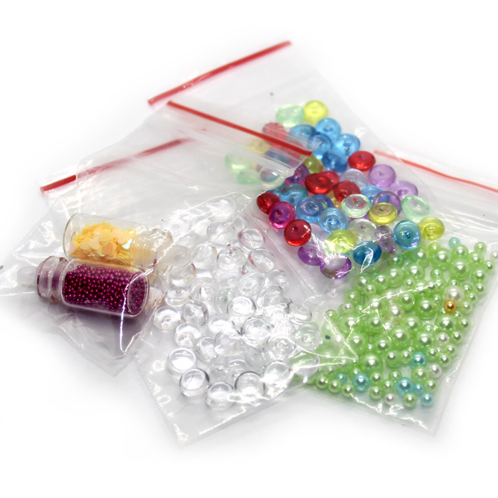 Mini bead, pearl and bottled confetti set