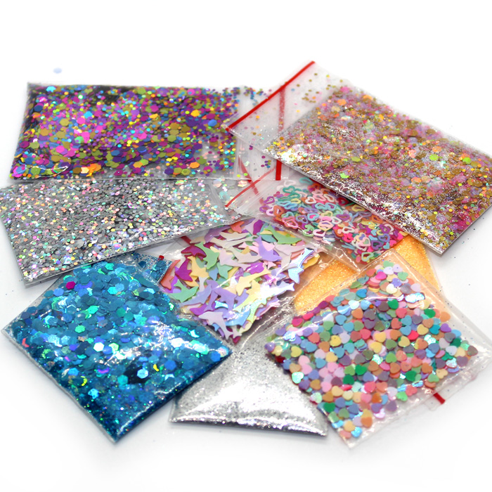 9pc glitter and confetti set