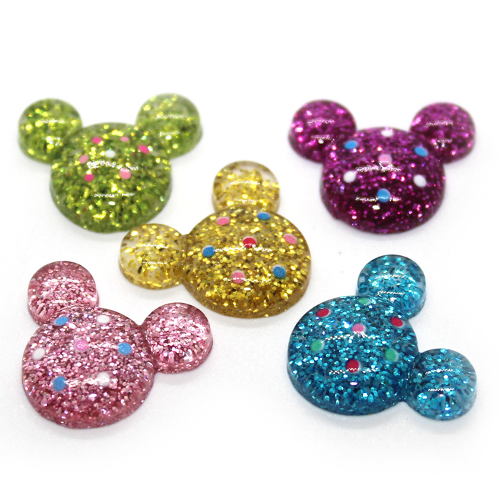 Glitter Mickey Mouse charms