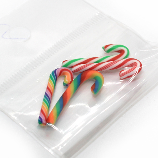 Candy cane charms for slime