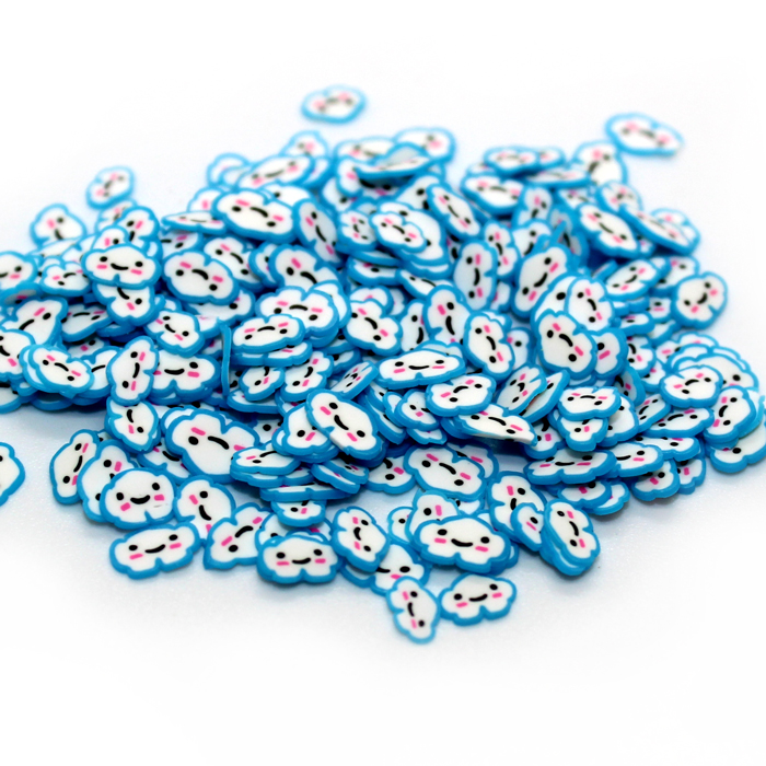 Blue Cloud fimo slices for slime