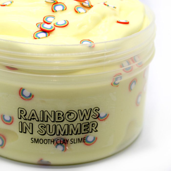 Rainbows in summer scented clay slime
