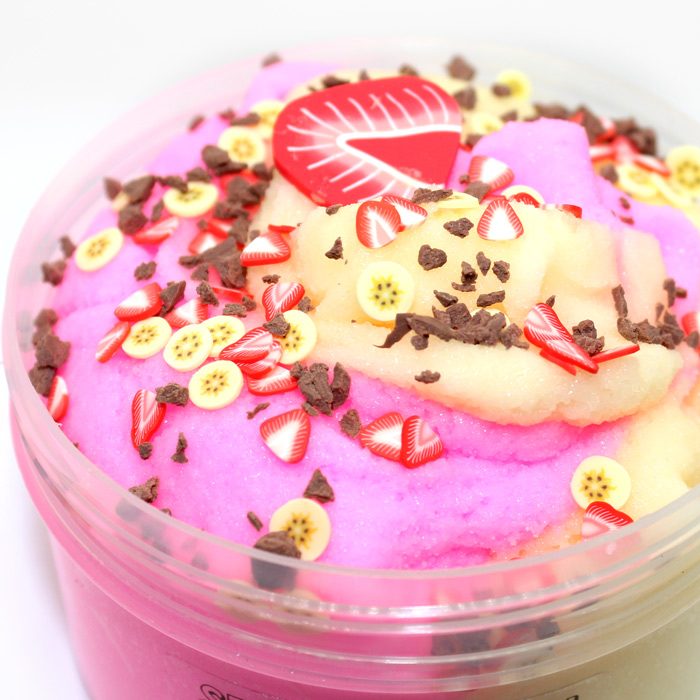Strawberry Banana smoothie scented icing slime