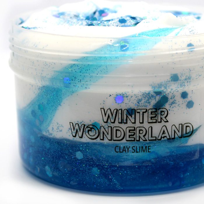 Winter wonderland clay slime