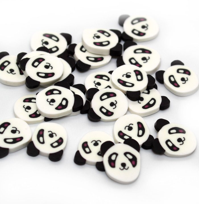 Large Panda fimo slices for slime