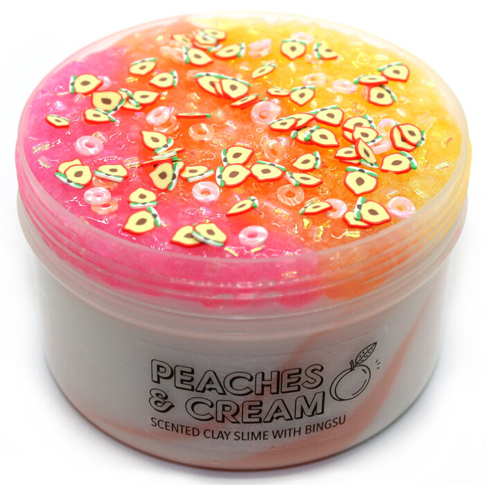 Peaches and cream bingsu clay slime