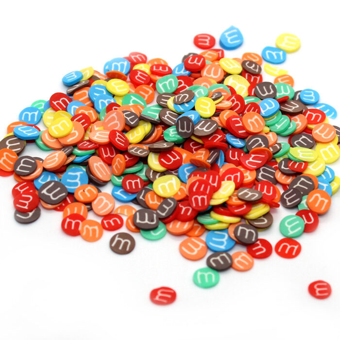 MnM fimo slices for slime