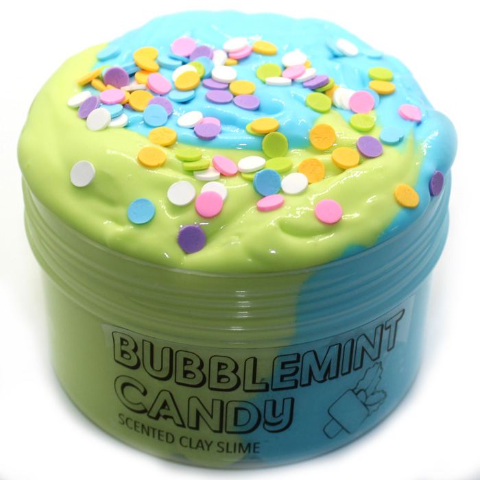 Bubblemint candy scented clay slime