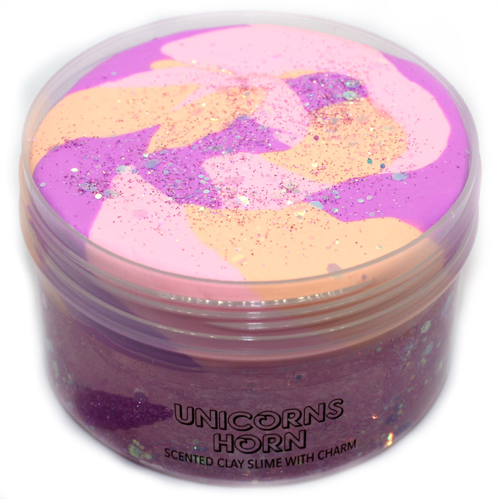 Unicorns horn scented clay slime