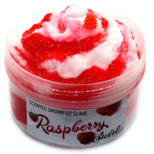 Raspberry Swirl snow Fizz Slime scented