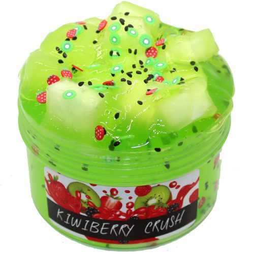 Ice n' lemon clear foam cube slime