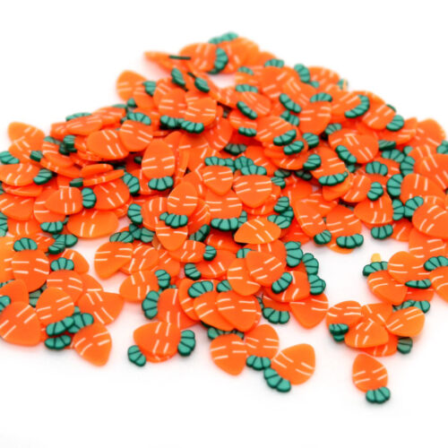 Carrot fimo slices for slime