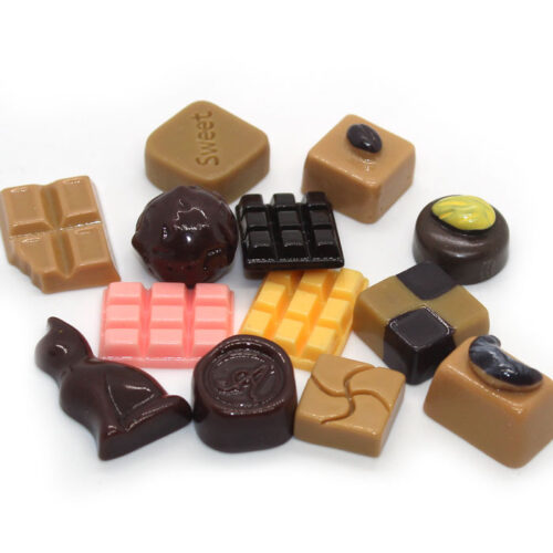 Chocolate truffel charms for slime 3pc