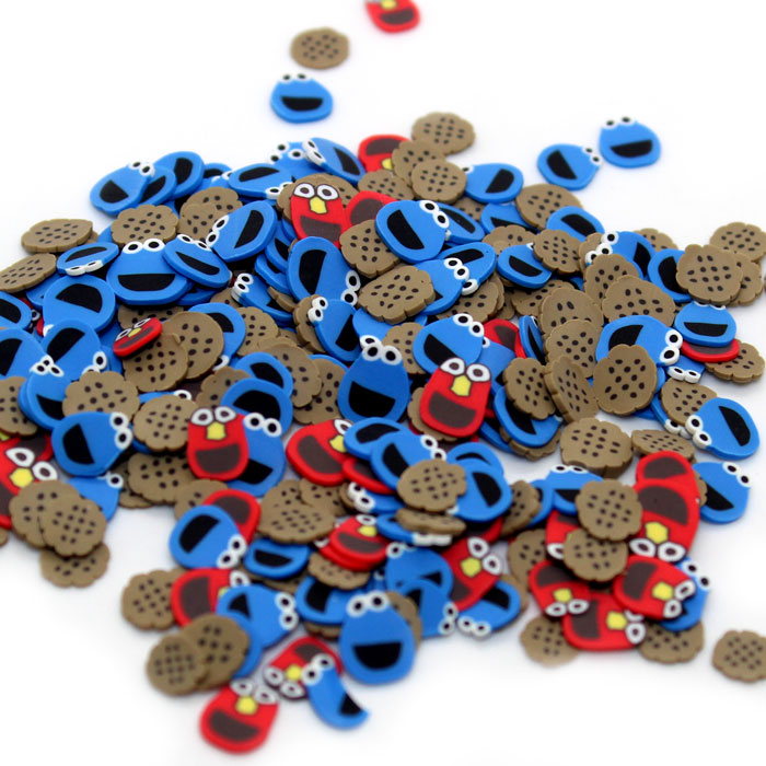 Cookie monster fimo slices for slime