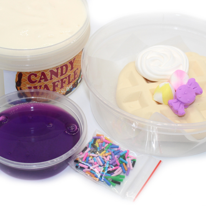 Candy waffle DIY clay slime