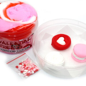 Valentine treats scented icing and clay slime