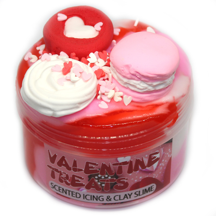 Valentine treats scented icing and clay slime
