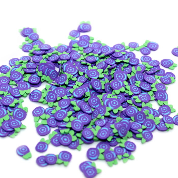 Blueberry fimo slices for slime