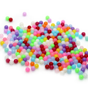 Coloured plastic beads
