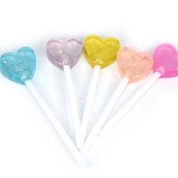 Lollipop heart Slime Charms