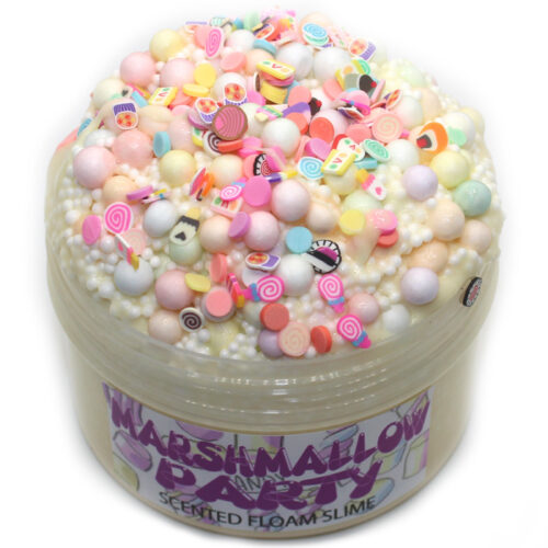 Marshmallow party crunch floam Slime