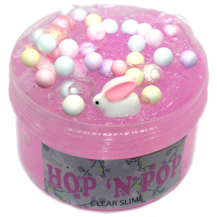 Hop n Pop clear glitter slime