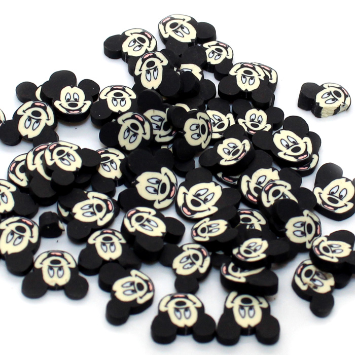 Mickey mouse fimo slices for slime