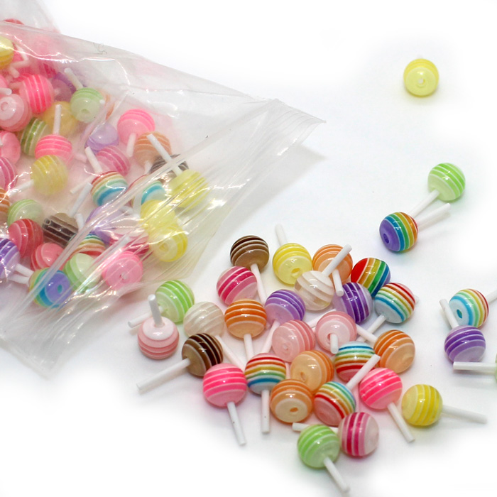 Miniture lollipop charms for slime