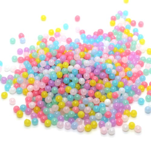 Pastel plastic beads 3mm