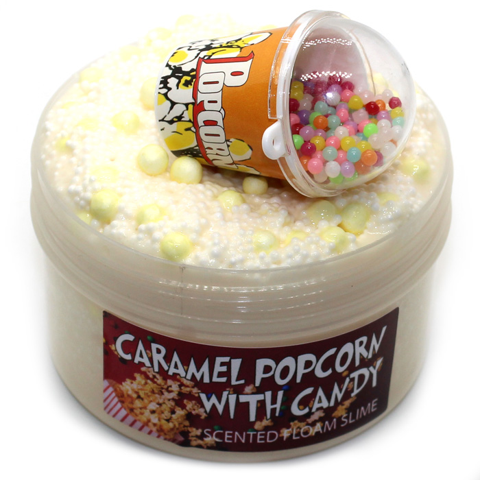 Caramel candy popcorn scented crunchy Slime