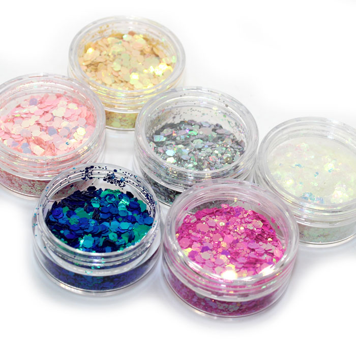 Colour shifting chunky glitters 6pc – DJ Slimey Gloop