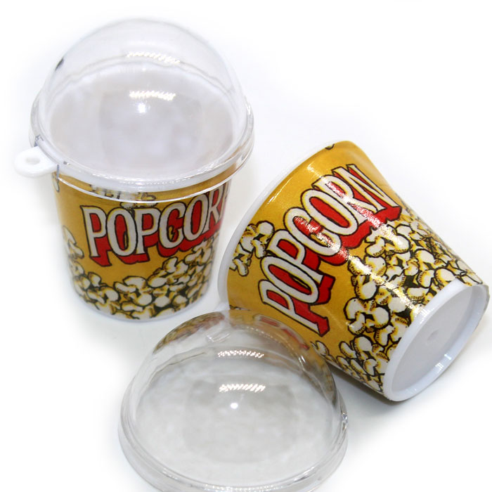 Large popcorn charm with removable lid