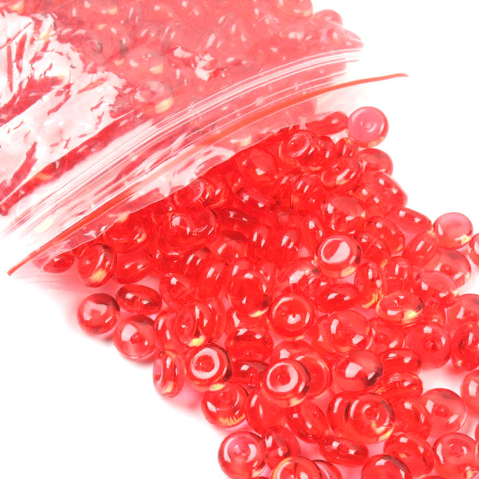 Red fish bowl beads