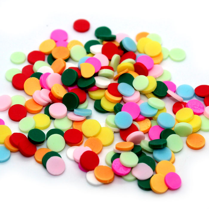 Colourful dots sprinkles for slime