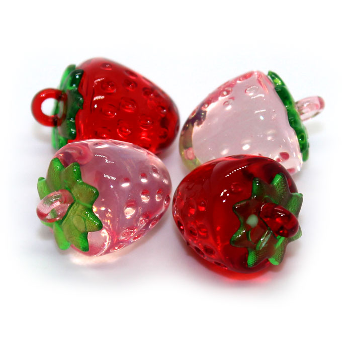 Iced strawberry charms