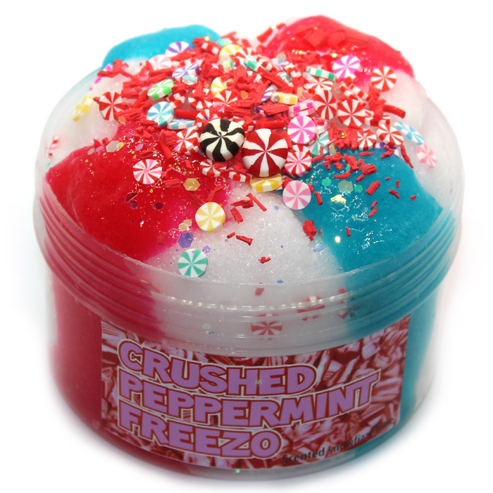 Crushed peppermint freezo scented snowfizz slime