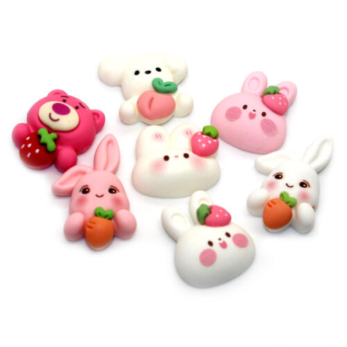 Bunny's and bears charm set 3pc