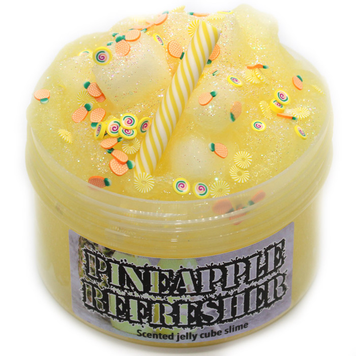 Pineapple refresher scented jelly cube slime