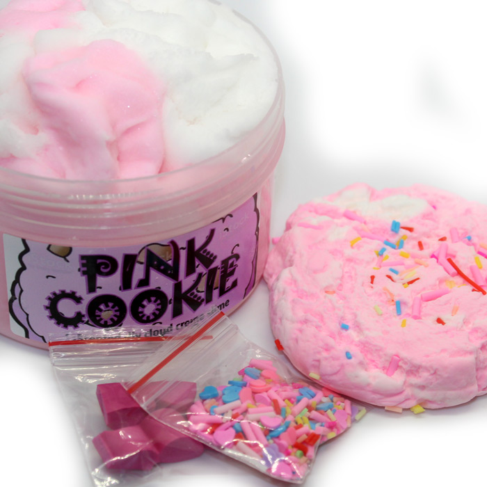 Pink cookie scented diy cloud creme slime