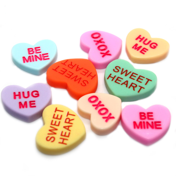 Conversation heart charms