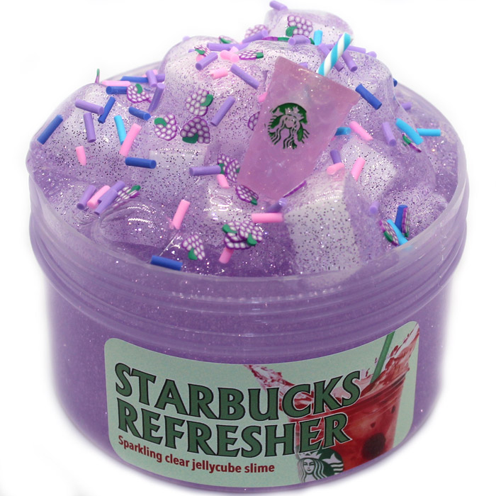 Starbucks refresher clear sparkly slime