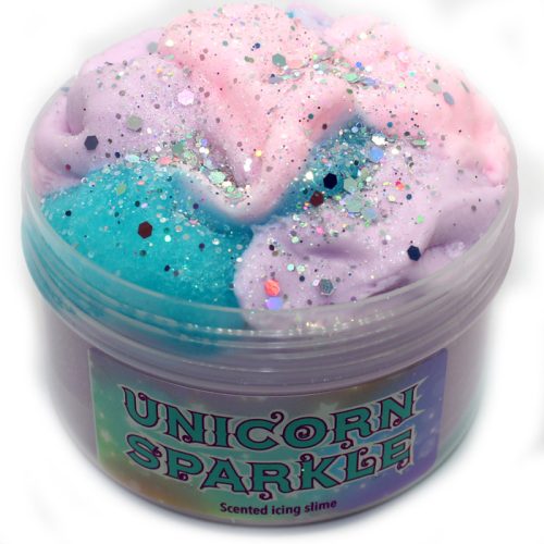 Unicorn sparkle scented icing slime