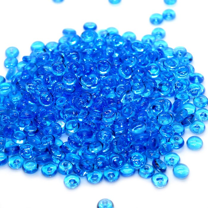Navy blue fish bowl beads