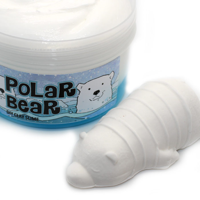 Polar bear scented diy clay slime