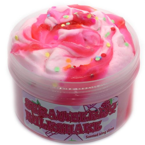 Strawberry milkshake scented icing slime