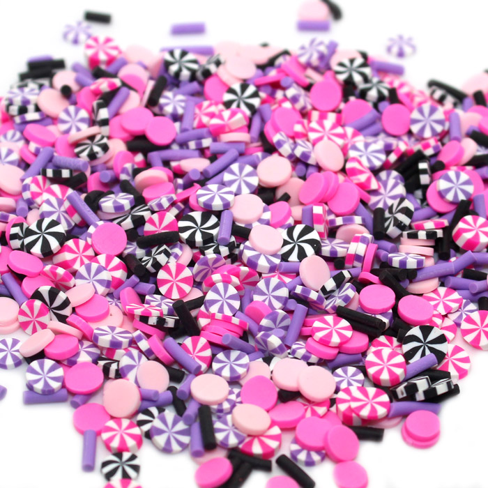 Black candy sprinkle mix for slime